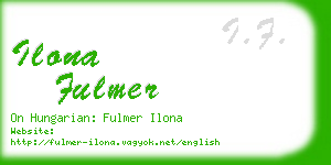 ilona fulmer business card